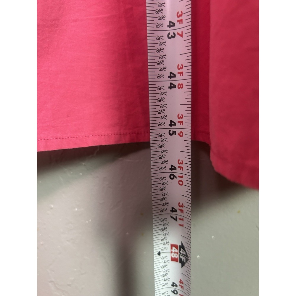 Eileen Fisher Organic Cotton Pucker Tiered Dress vibrant pink S/P Organic Cotton - Picture 2 of 6